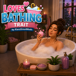 Loves Bathing Trait by KiaraSims4Mods - Tradução PTBR