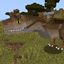 whimsical carnotaurus logo