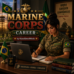 Marine Corps Career by KiaraSims4Mods - Tradução PTBR