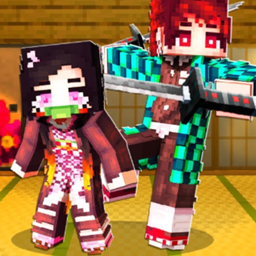 Kimetsu no Yaiba Survival SMP - Demon Slayer logo