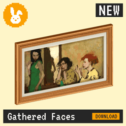 Raster Rabbit: Daily Drop - Gathered Faces | SHARED RHYTHM Portrait Collection (3 New Paintings) project image
