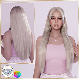 PL | Long Middle Part Hair V2 (Both Front Pieces) project image