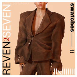 Deluxe Oversized Buttoned Suede Blazer (Coat) logo
