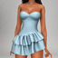 Layla - Strapless sweetheart mini dress (meadow set) logo