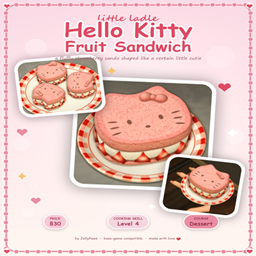 Little Ladle: Kitty Fruit Sandwich Recipe By JellyPaws | Chinese Translation project image