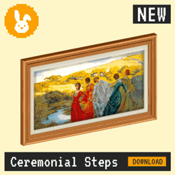 Raster Rabbit: Daily Drop - Ceremonial Steps | SHARED RHYTHM Genre Collection (3 New Paintings) project image