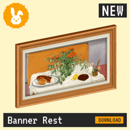 Raster Rabbit: Daily Drop - Banner Rest| SHARED RHYTHM Still Life Collection (3 New Paintings) project image
