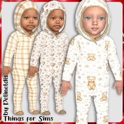 Infants Soft Beige Hooded Pajamas project image
