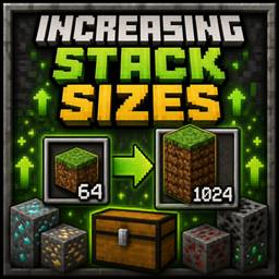 Increase Stack Size -> 999 (customizeable) logo