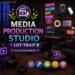 Media Production Studio LotTrait by KiaraSims4Mods - Tradução PTBR project image
