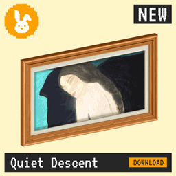 Raster Rabbit: Daily Drop - Quiet Descent | HELD MOMENTS Portrait Collection (3 New Paintings) project image