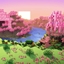 Animated Sakura trailer style UI logo