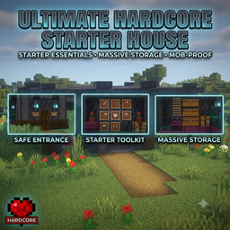 Hardcore Survival Starter House - 2 | Achievements On project image