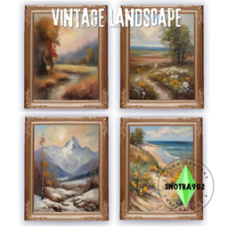 Vintage landscape paintings