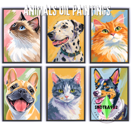 Animals oil paintings