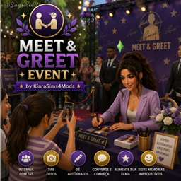 Meet & Greet Event by KiaraSims4Mods - Tradução PTBR