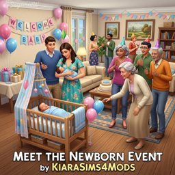 Meet the Newborn Event by KiaraSims4Mods - Tradução PTBR