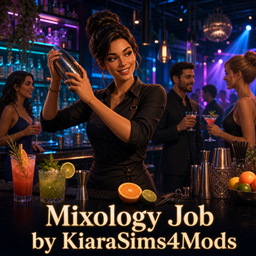 Mixology Job by KiaraSims4Mods - Tradução PTBR