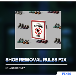 Shoe Removal Rule Fixes logo