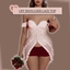 Ruffled flowy top logo