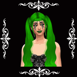 Cyber Rave y2k makeup logo