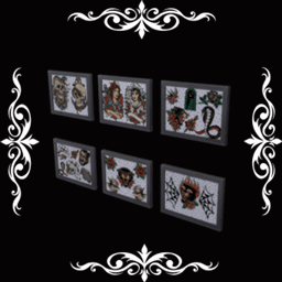 Tattoo Flash Sheet Wall Art For Studio Mega Pack logo