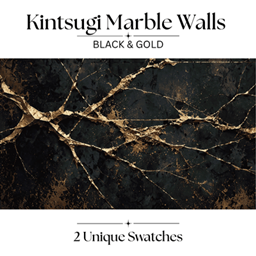 Kintsugi Marble Walls - Black and Gold logo