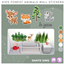 Kids forest animals wall stickers logo