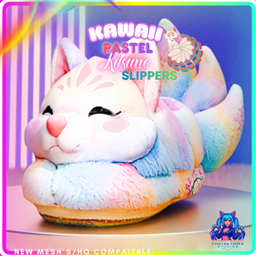 🦊 Pastel Rainbow Kitsune Slippers project image