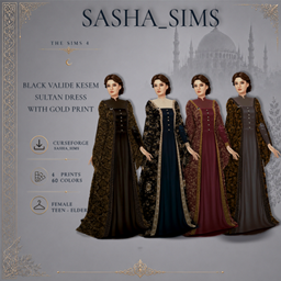 Valide Kesem Sultan Dress with Gold Print project image