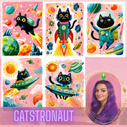Catstronaut Wall Art project image