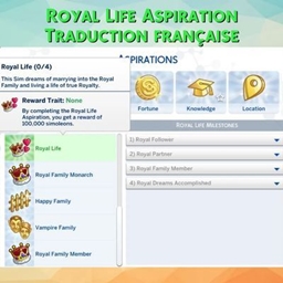 Mod Royal Life aspiration créé par Kiara - Trad FR project image