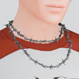 Barbed Wire Necklace Set for Male logo