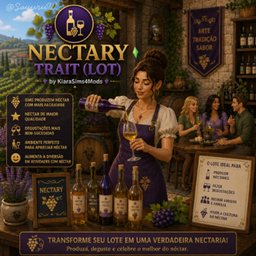 Nectary Trait (Lot) by KiaraSims4Mods - Tradução PTBR