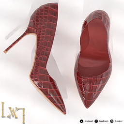 Reptile Leather Pointy Heels logo