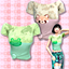 Kira T-shirt - 7 cute animal-inspired swatches logo