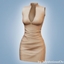 Midnight zip leather dress logo