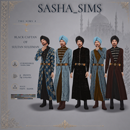 Sultan Suleiman Black Caftan — Magnificent Century & Medieval CC project image