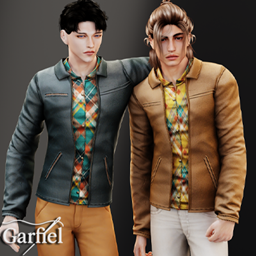 Adult - Casual jacket top with argyle shirt layering project image