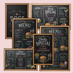 The Chalk & Timber Collection – Rustic Pub & Café Chalkboard Sign Set project image