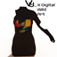 Asymmetrical mini dress with graphic logo