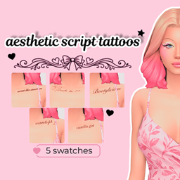 aesthetic script tattoos by strawberrysimsgirl logo
