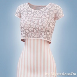 Lace overlay stripe dress project image