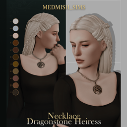 Dragonstone Heiress Necklace (Targaryen Sigil)| Medieval cc logo