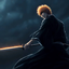 Animated Menu: Ichigoo Kurosaki Blazing Katana Bleach logo