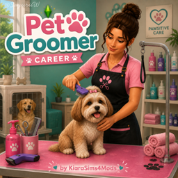 Pet Groomer Career by KiaraSims4Mods - Tradução PTBR