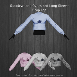 Gusclewear - Oversized Long Sleeve Crop Top project image