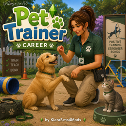 Pet Trainer Career by KiaraSims4Mods - Tradução PTBR