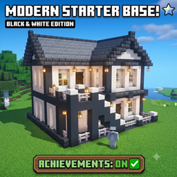Black & White Modern Starter House (Achievements On) project image