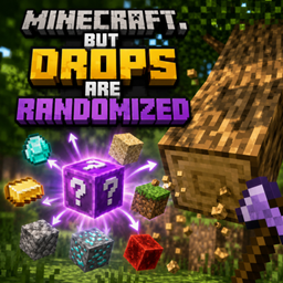 Minecraft but items drop randomize project image